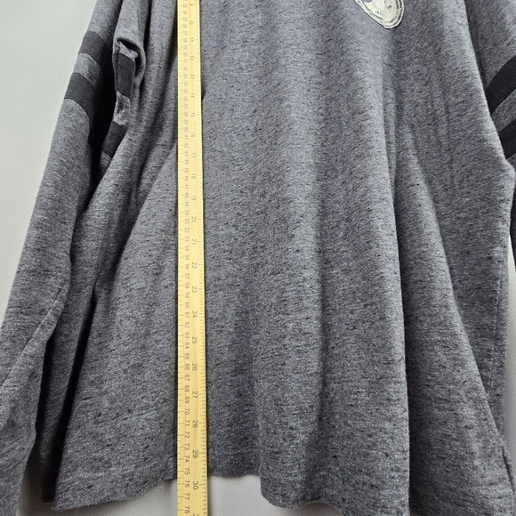 DISNEY PARKS Long Sleeve Tee Shirt Vintage Mickey Mouse Logo Gray Unisex XL - Picture 9 of 11
